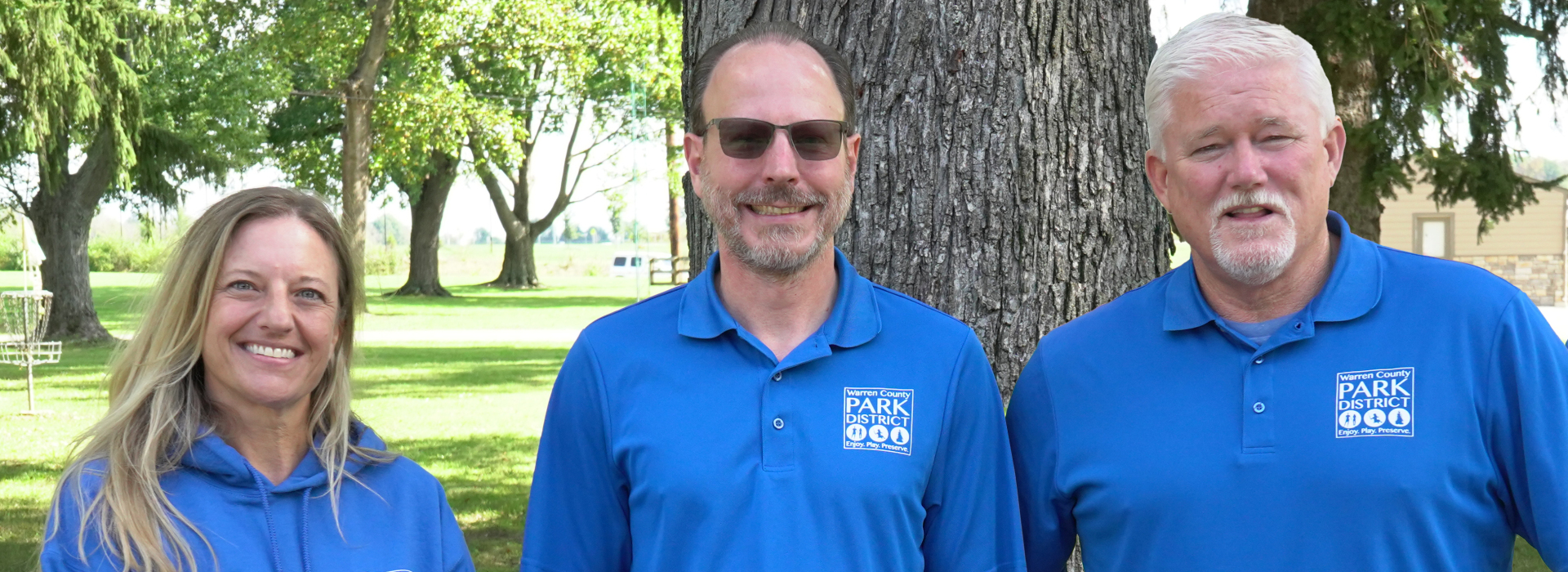 Happy staff members working at Warren County Park District